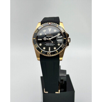 Custom Seiko Mod • Glossy Black Prospex Rose Gold Yachtmaster • 36mm